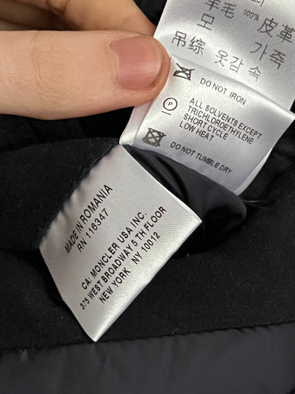 Moncler Claude Black Cotton Down Blazer Mens Jacket