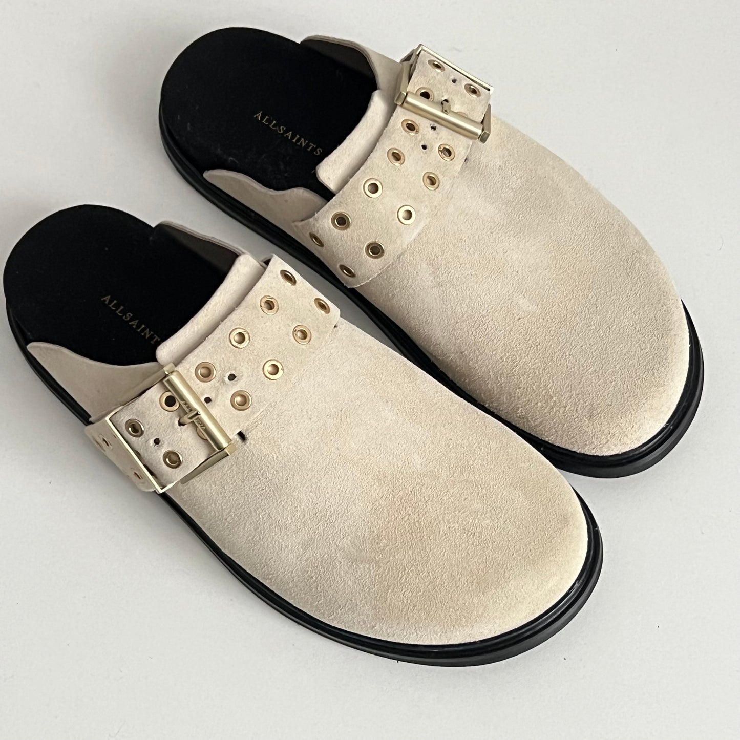All Saints Juno Mule in Parchment White