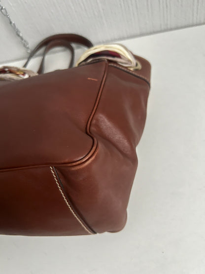 Gucci Positano Tote Handbag in Brown Leather