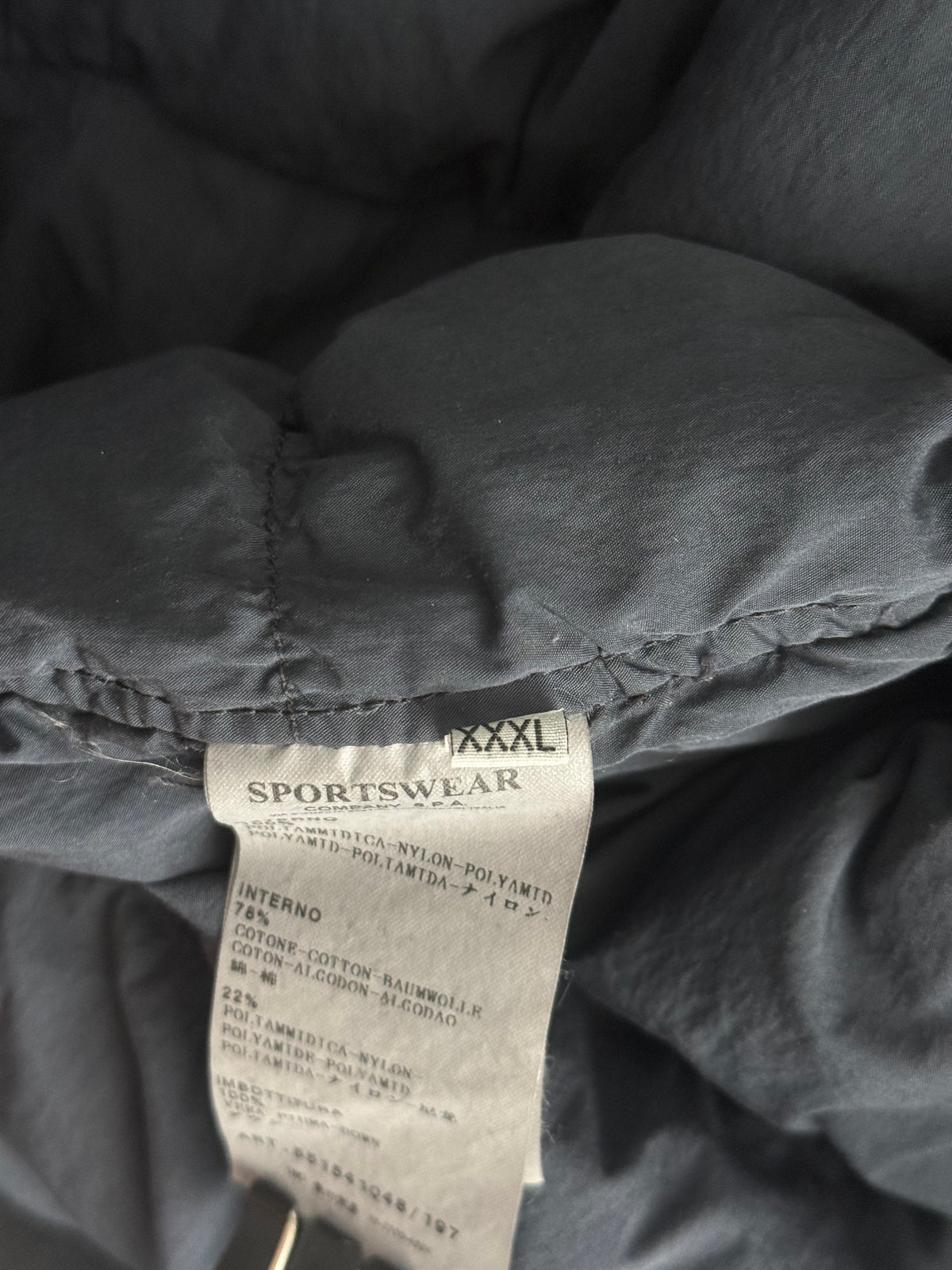 Stone Island AW11 Black Nylon Sheen Mens Down Jacket