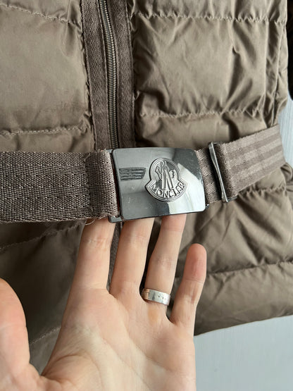 Moncler Angers Fur Dow Jacket with Belt