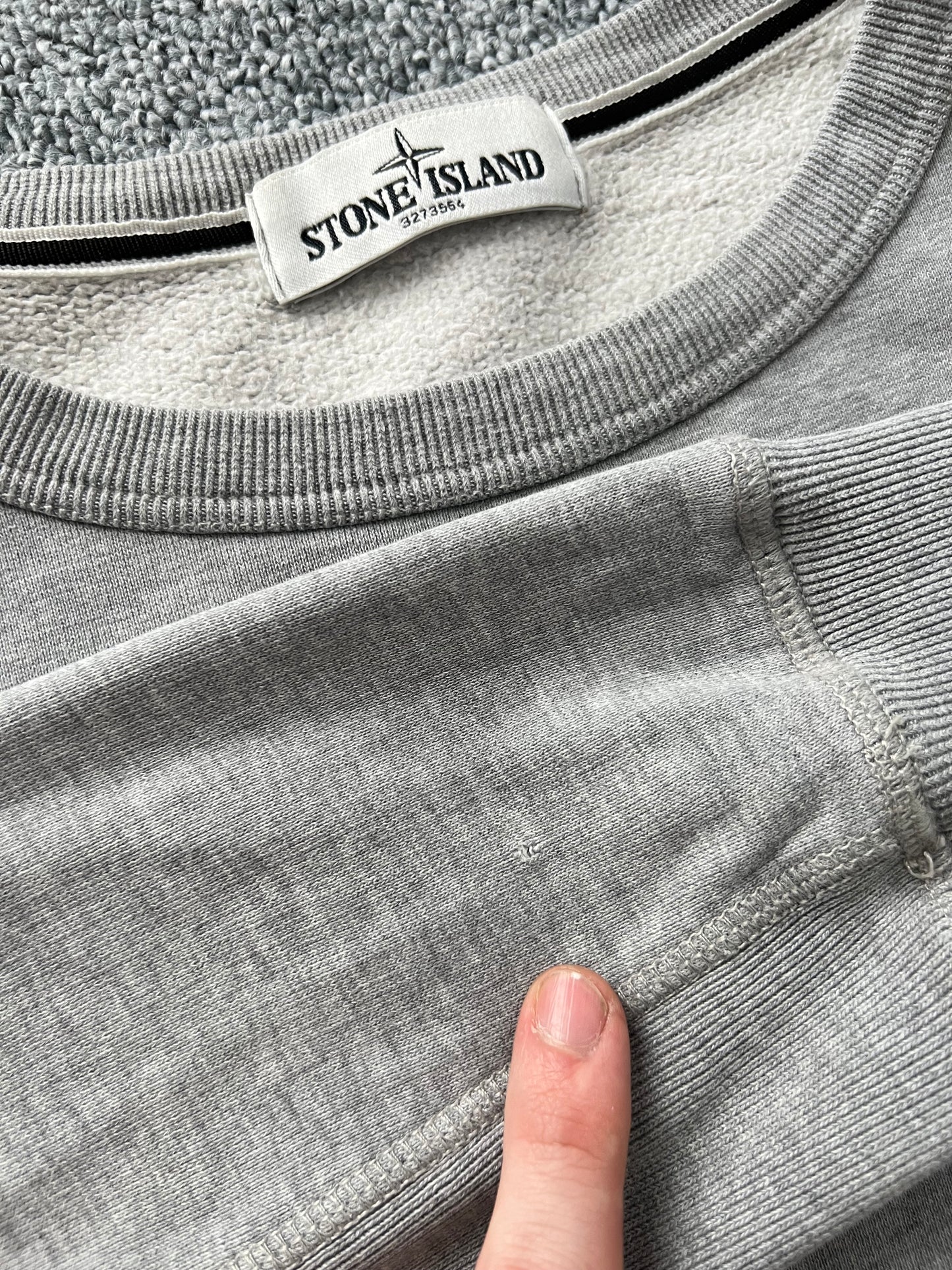 Stone Island AW12 Grey Crewneck Cotton Sweatshirt