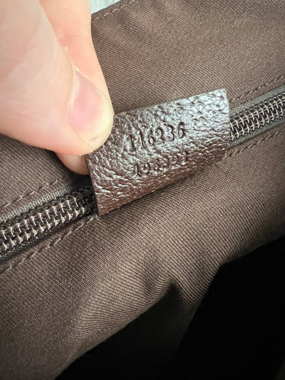 Gucci GG Monogram Canvas Flap Messenger Bag