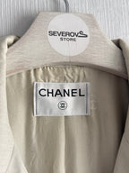 Chanel Beige Lightweight Wool Blazer