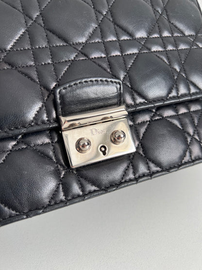 Christian Dior Black Cannage Quilted Miss Dior Clutch Bag