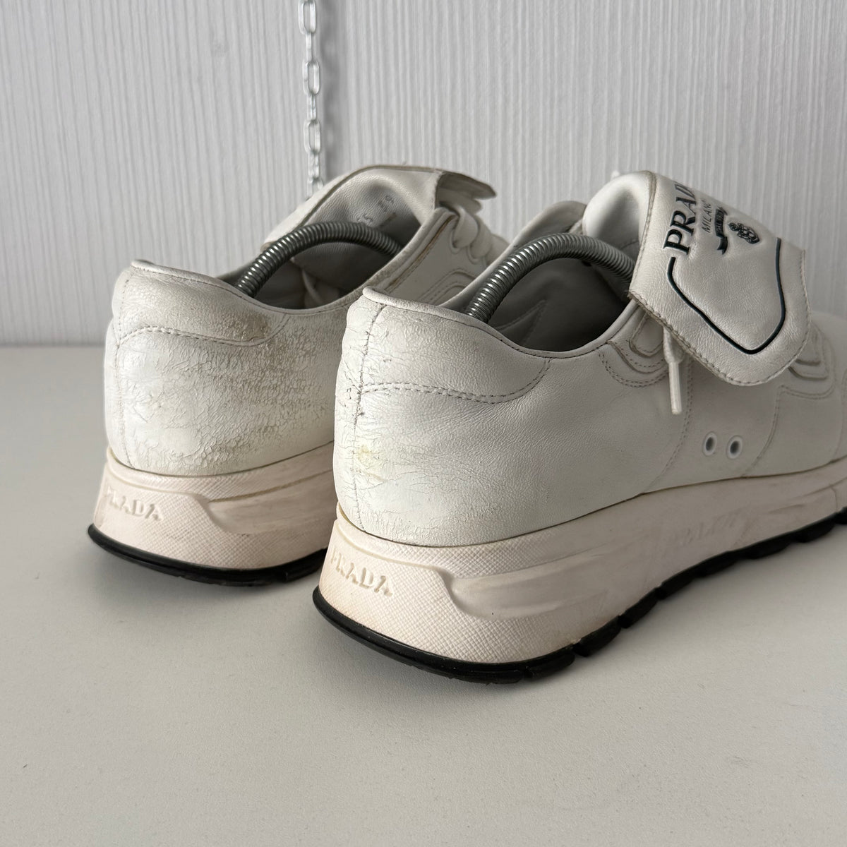 Prada Leather White Shoes