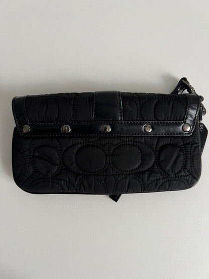Coach Black Quilted Wristlet Wallet Wrist Bag