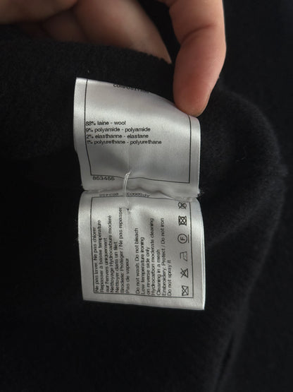 Chanel CC Black Wool Knit Sweater