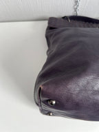 Bottega Veneta Purple Intrecciato Leather Tina Top Handle Bag