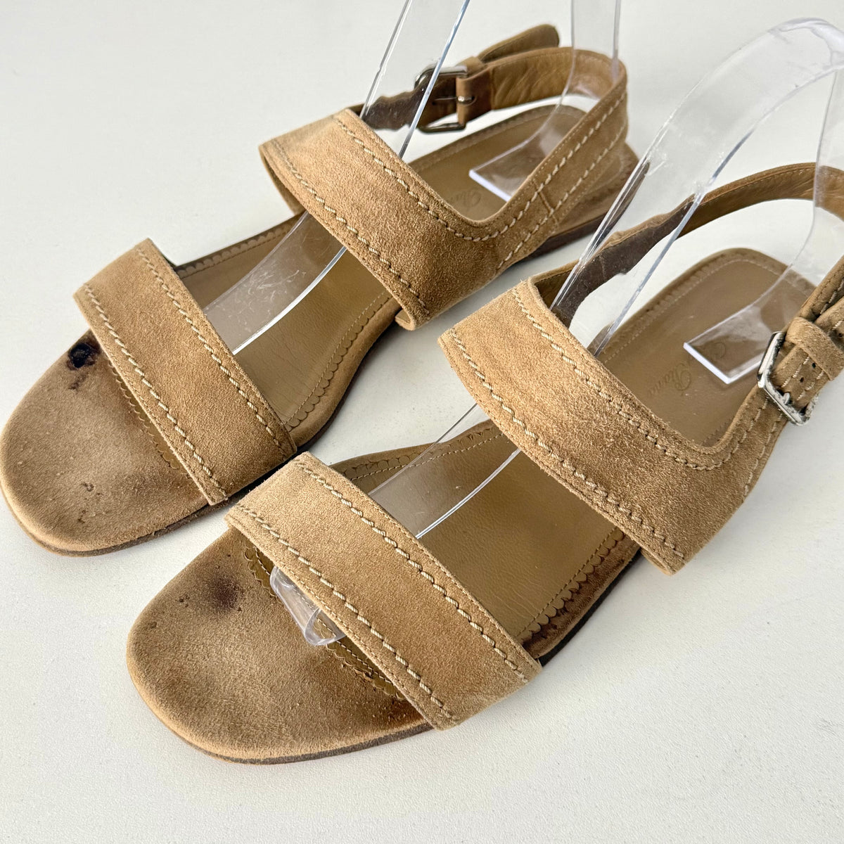 Loro Piana Suede Slingback Sandals