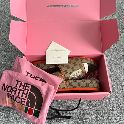 The North Face x Gucci Slide 'Beige Orange' Mens Shoes