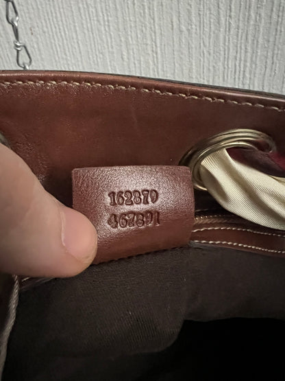 Gucci Positano Tote Handbag in Brown Leather