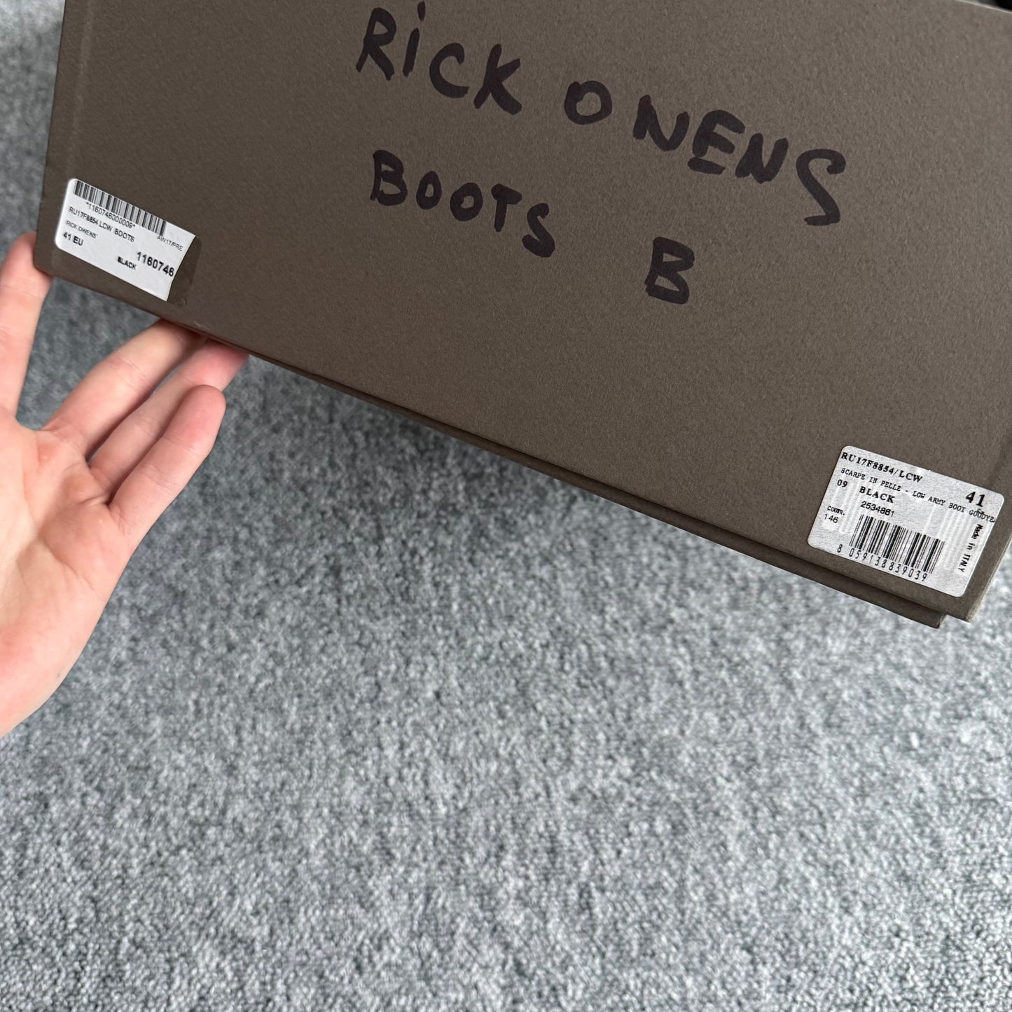 Rick Owens Black Low Army Boots
