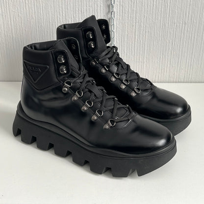 Prada Brushed Spazzolato Leather Brixxen Boots