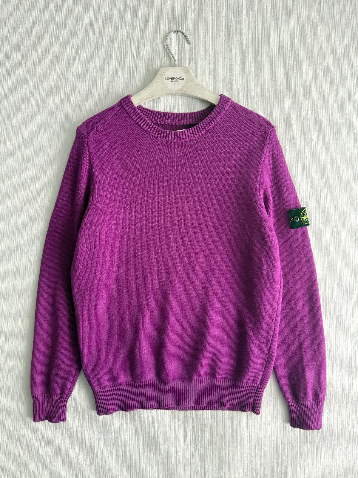 Stone Island AW21 Lambswool Crewneck Knit Sweater
