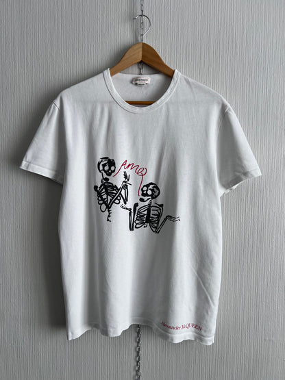 Alexander McQueen Skeleton Print Logo T-shirt