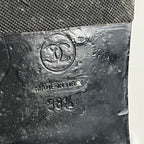 Chanel Biker Black Leather Boots with Silver Buckles