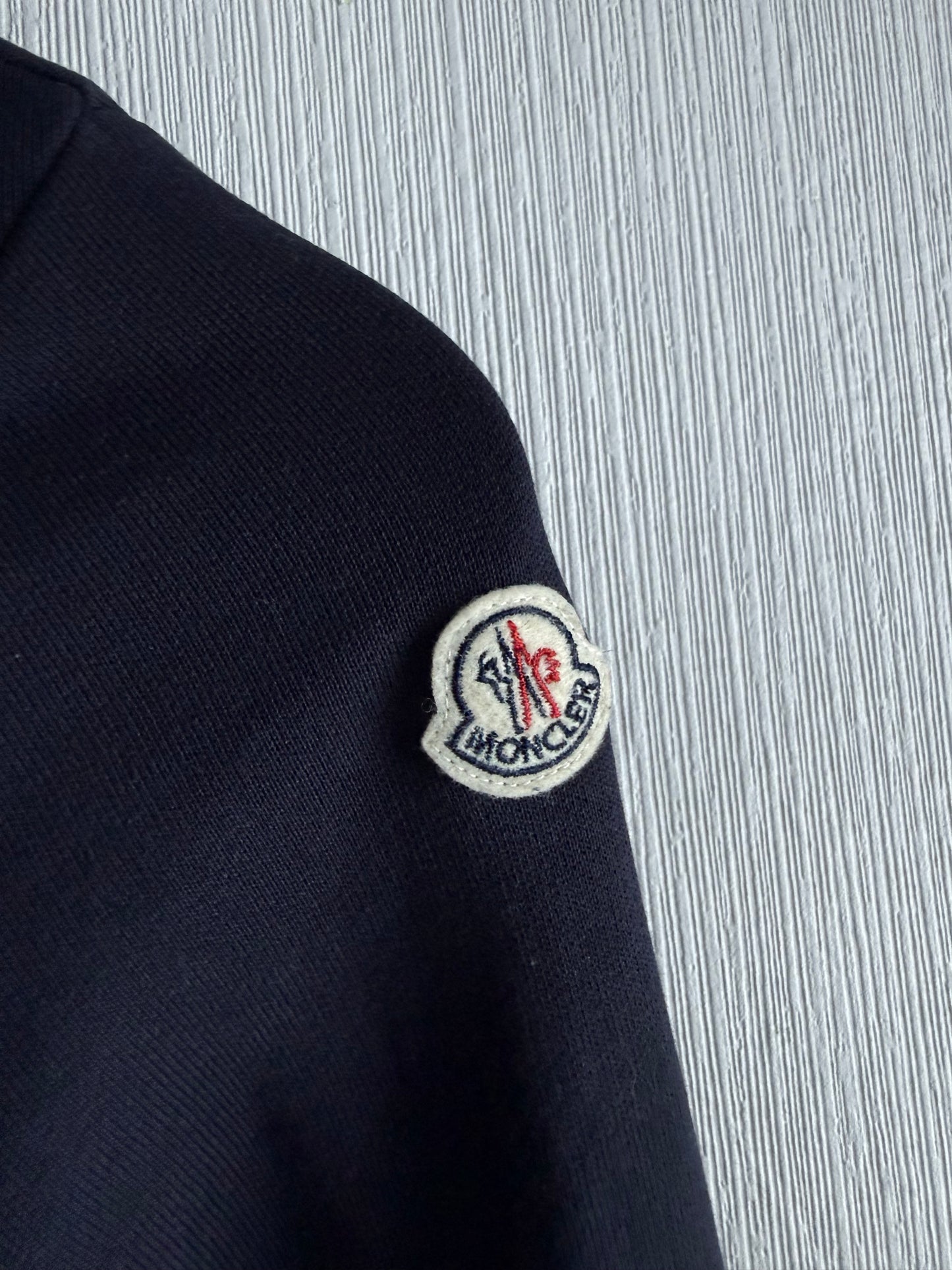 Moncler Maglia Down Cardigan in Navy Blue