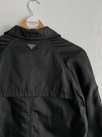 Prada Milano Nylon Black Womens Trench Coat