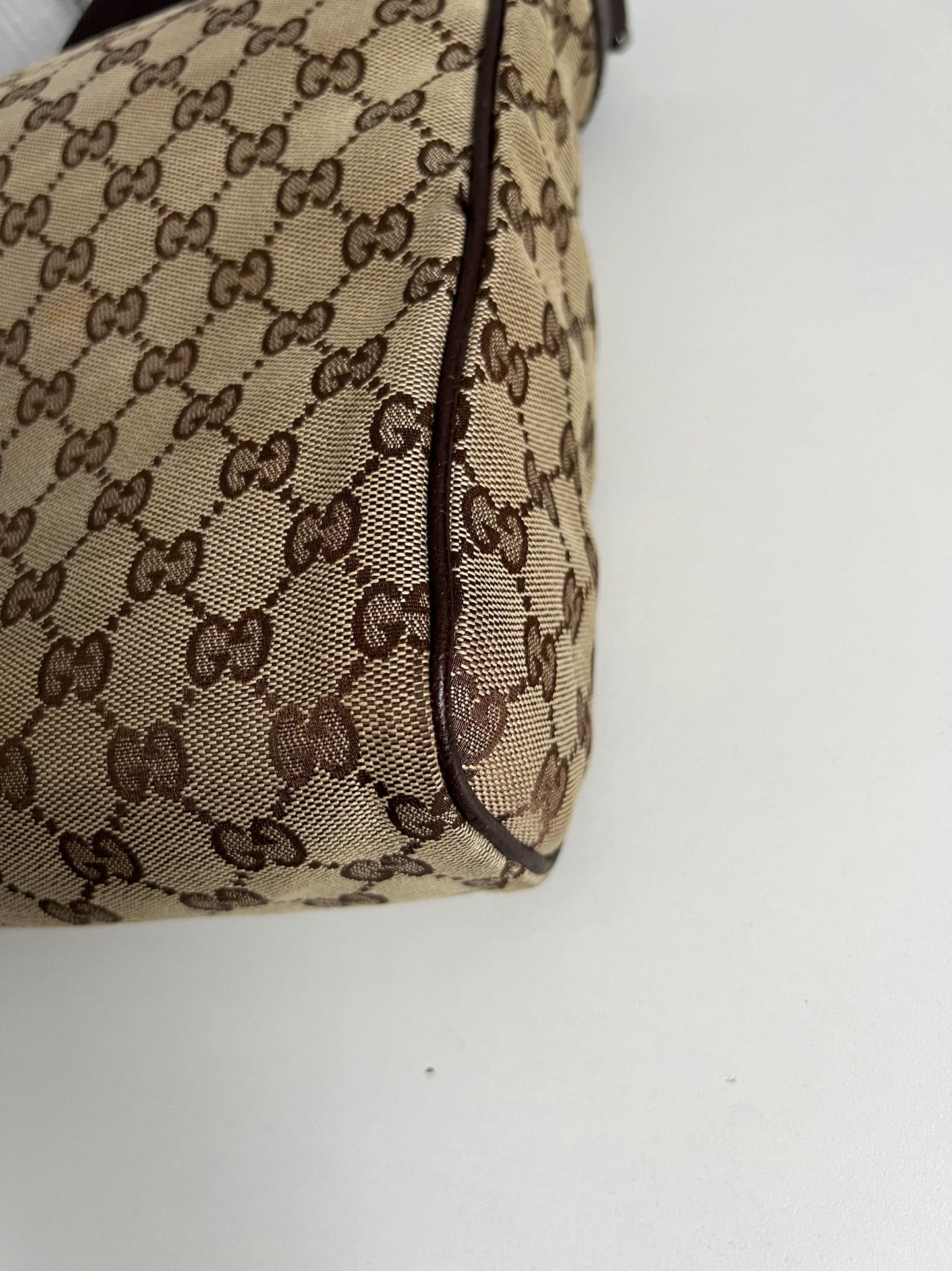 Gucci GG Monogram Canvas Flap Messenger Bag