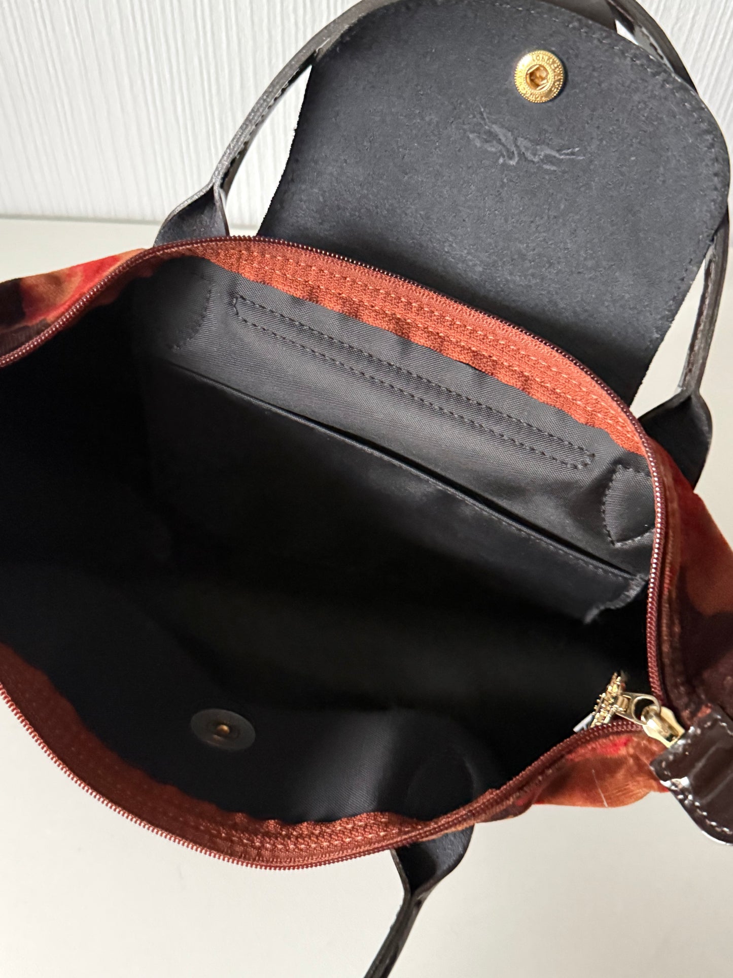 Longchamp Velvet Le Pliage Tote size S