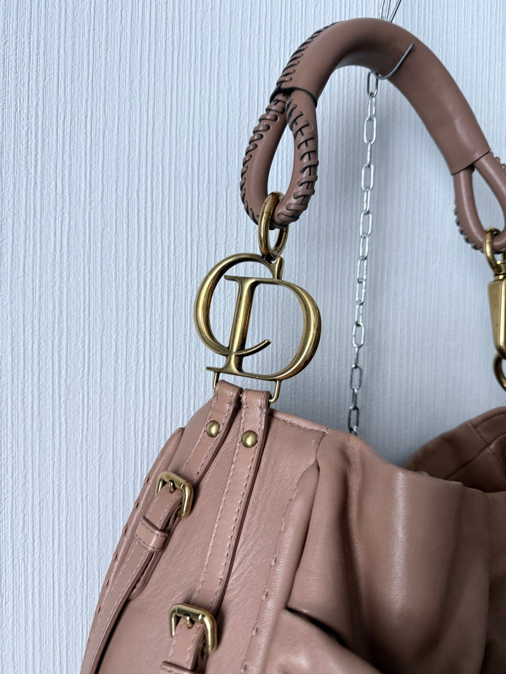 Christian Dior Libertine Large Lambskin Shoulder Hobo Bag