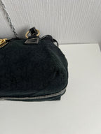 DKNY Vintage Black Monogram Bag with gold buckle