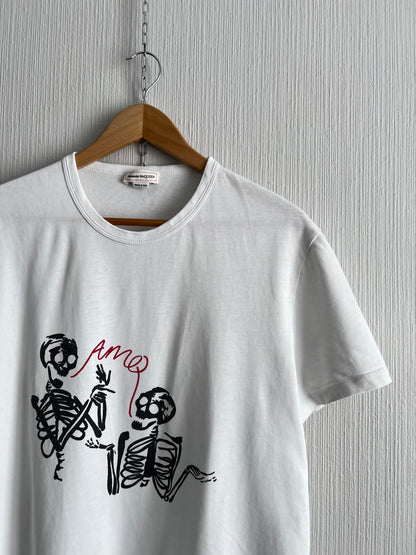 Alexander McQueen Skeleton Print Logo T-shirt