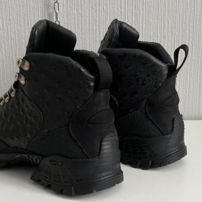 1017 ALYX 9SM x Roa Black Ostrich Hiking Boots