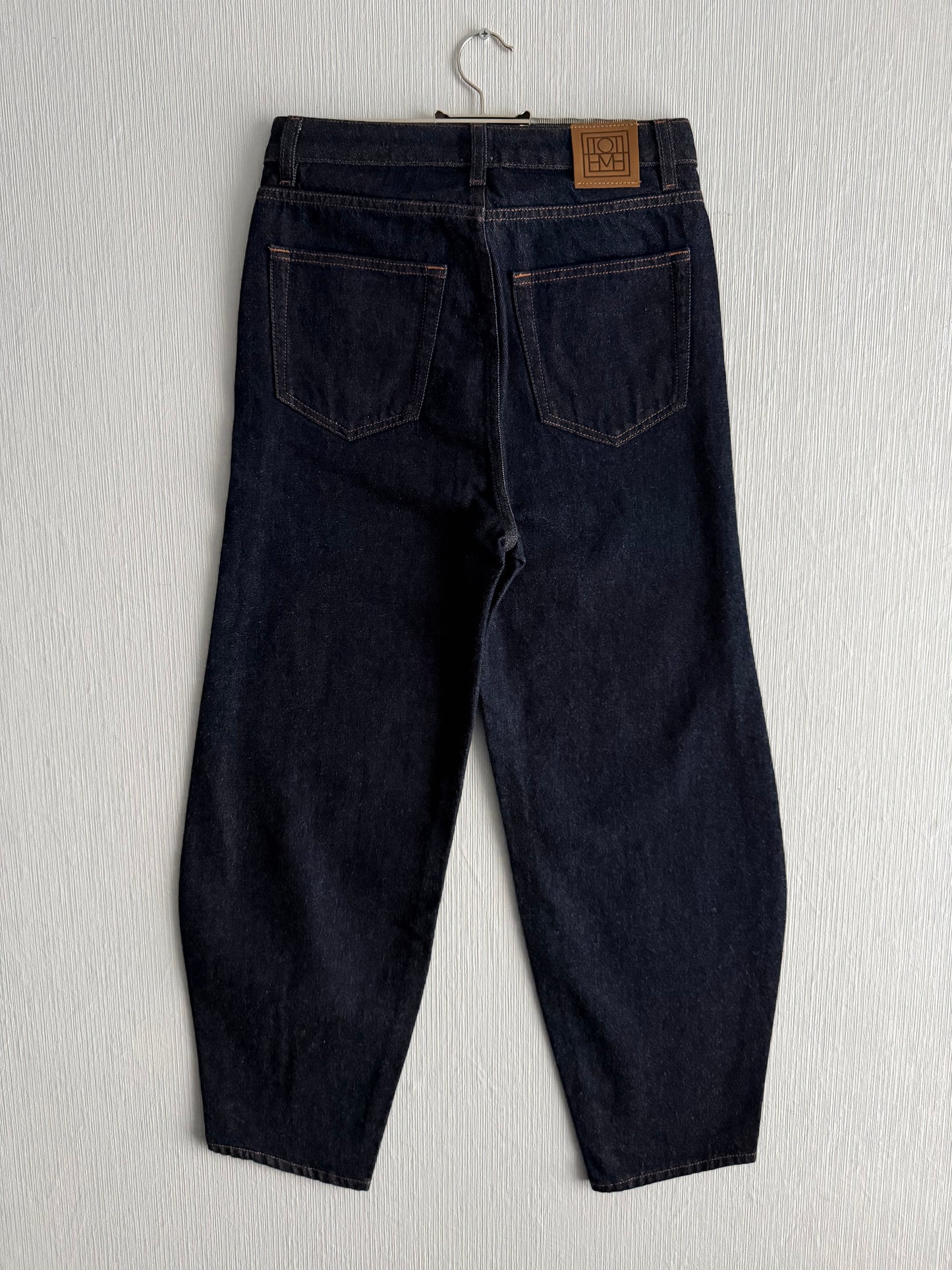 Toteme Barrel-leg Raw Denim Jeans