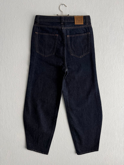 Toteme Barrel-leg Raw Denim Jeans