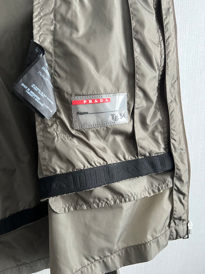 Prada Sport Luna Rossa Khaki Nylon Black Tab Jacket