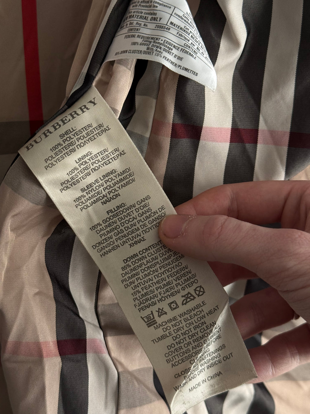 Burberry Brit Black Down Puffer Jacket