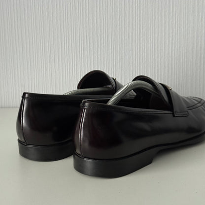 Prada Triangle-logo Leather Loafers