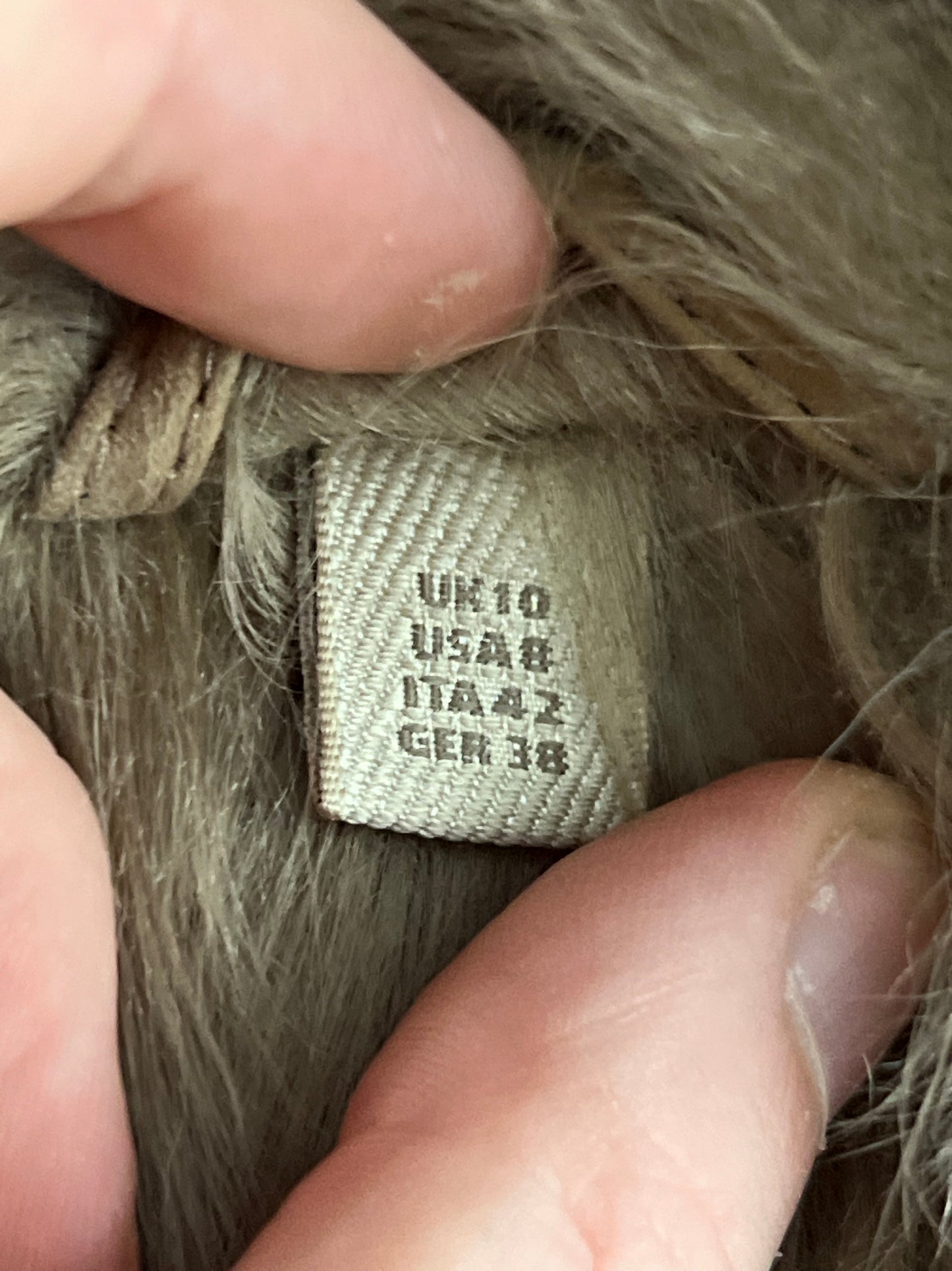 Burberry Brit Lamb and Fur Shearling Jacket Beige Womens Peacoat