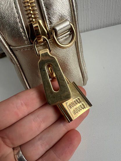 Miu Miu Arcadie Matelassé Nappa Leather Bag in Purite