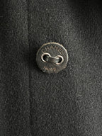 Vintage 2001 Chanel Double Breasted Black Cashmere Silk Lined Coat