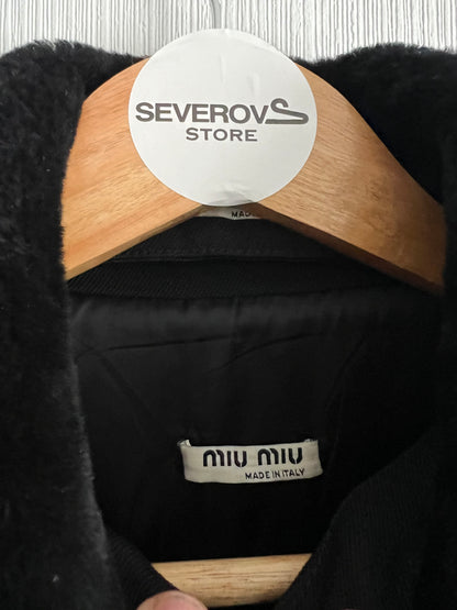 Miu Miu 00s Archive Wool Coat Bondage Belt