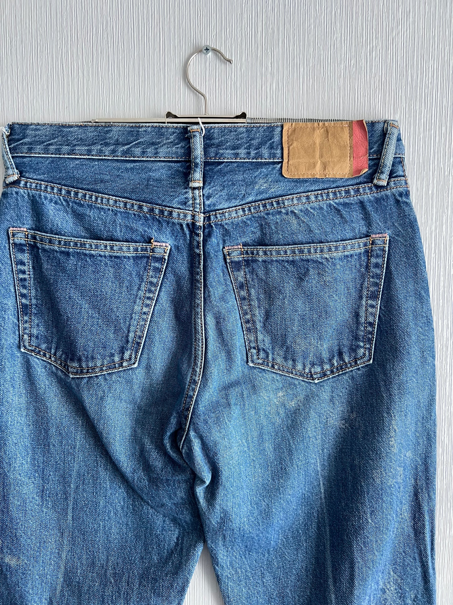 Acne Studios 1997 Blue Crease Denim Pants