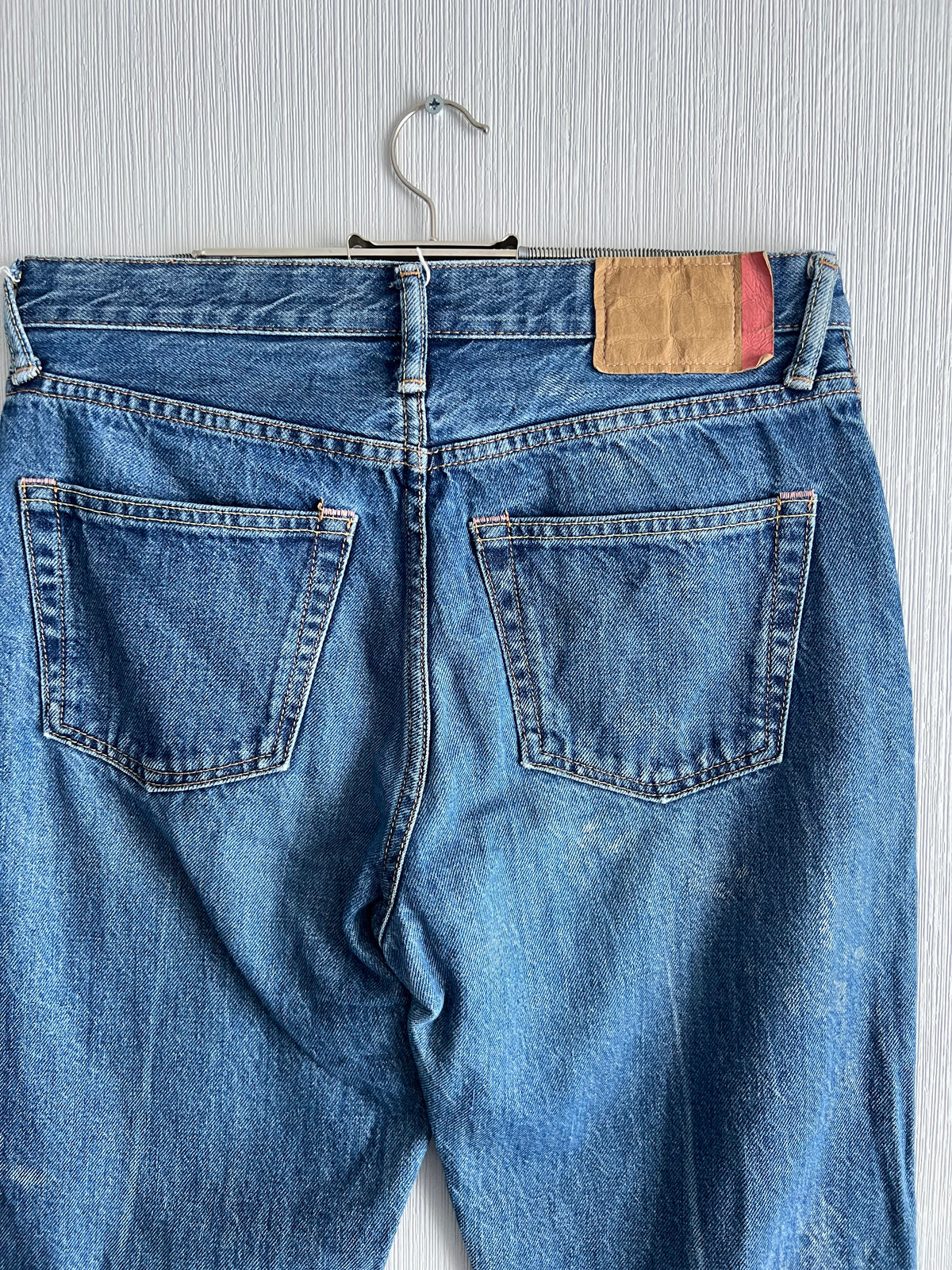 Acne Studios 1997 Blue Crease Denim Pants