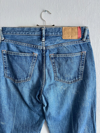 Acne Studios 1997 Blue Crease Denim Pants