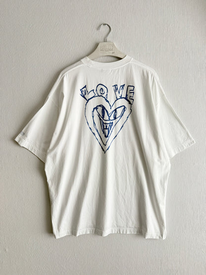 Vetements White Scribbled Car T-Shirt
