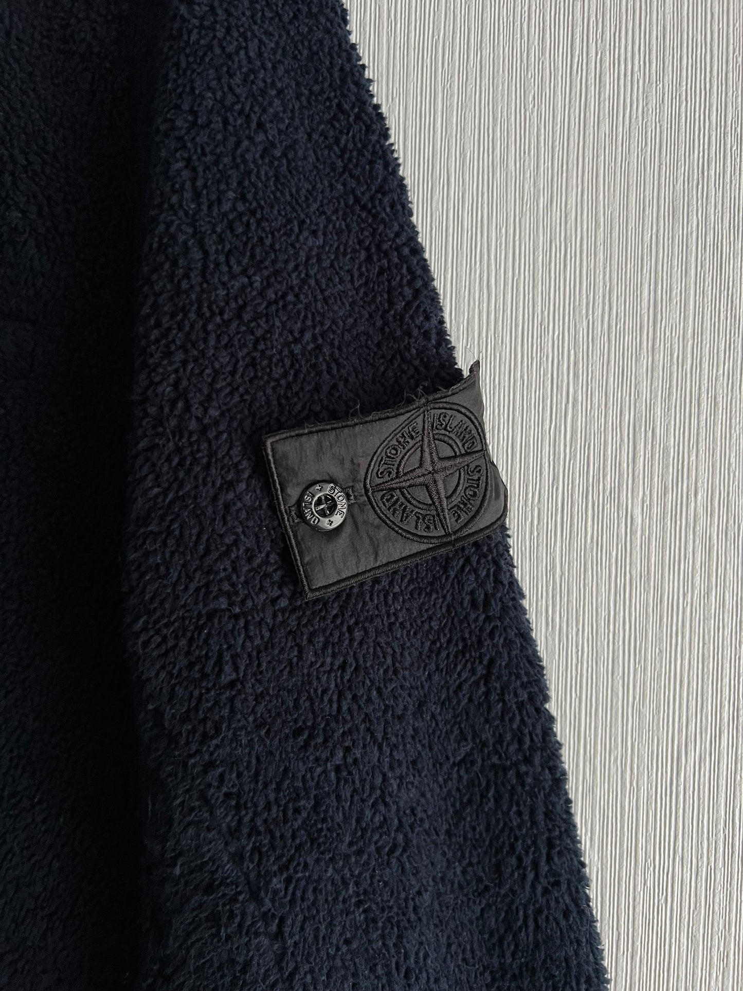 Stone Island Shadow Project AW17 Navy Teddy Fleece Zipped Blazer