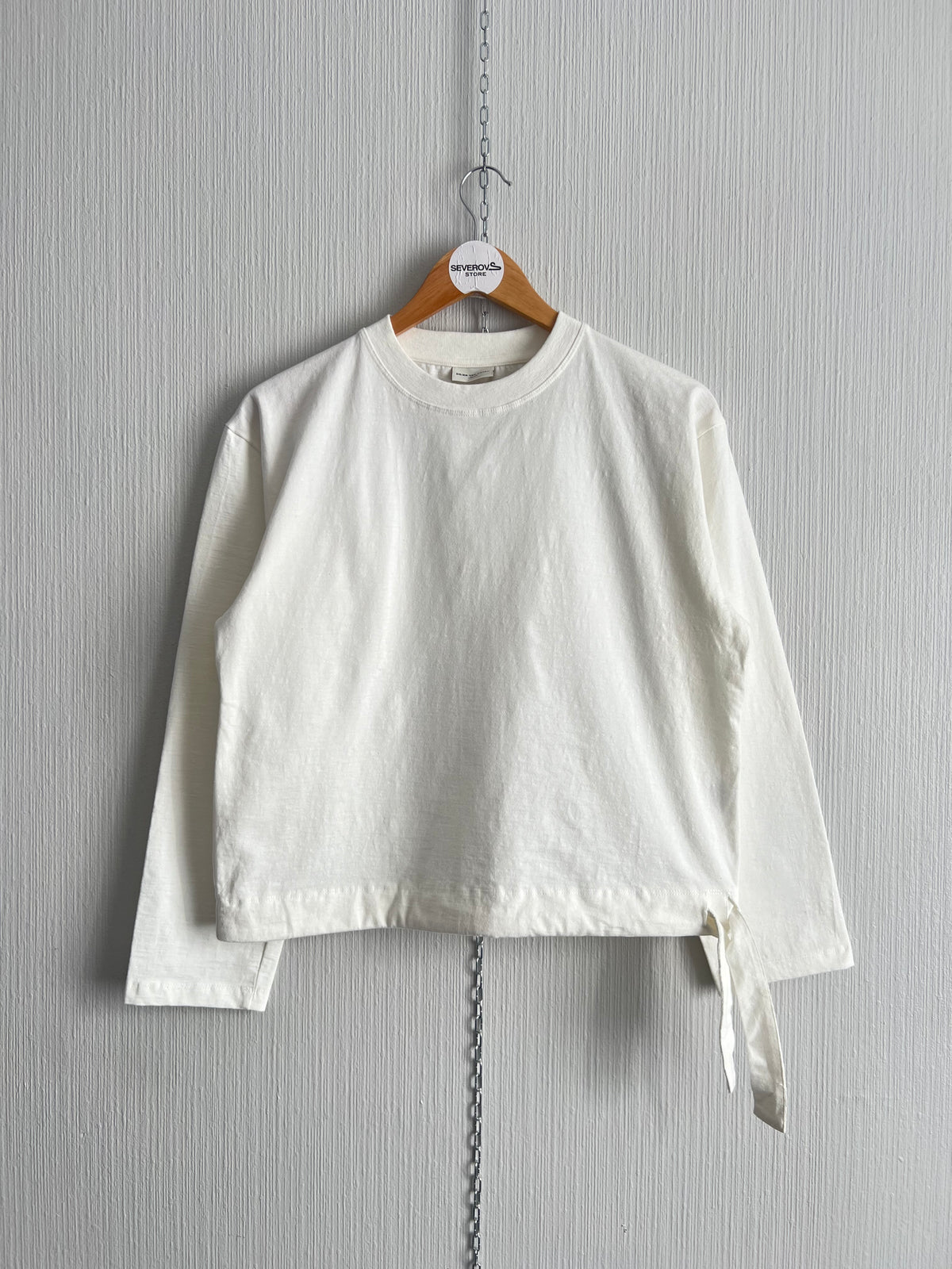 Dries van Noten White Cropped Womens Crewneck