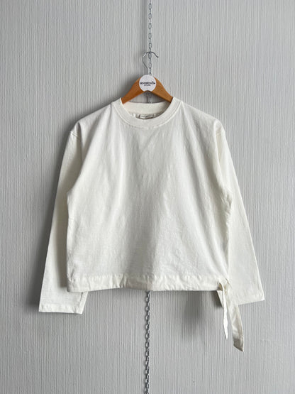 Dries van Noten White Cropped Womens Crewneck
