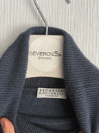 Brunello Cucinelli Navy Cashmere Womens Turtleneck Sweater