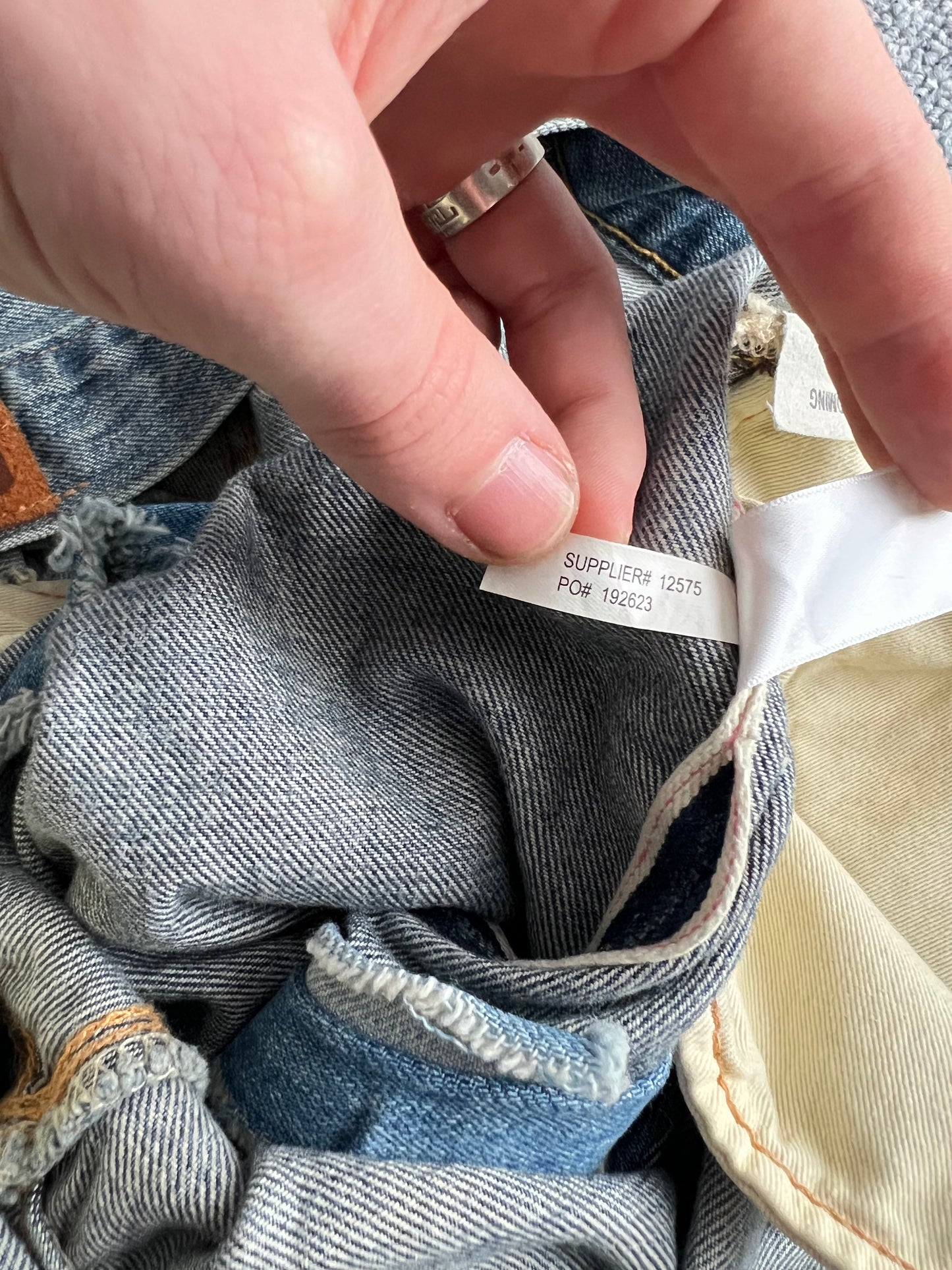 RRL Ralph Lauren Selvedge Distressed Repaired Japan Woven Denim Pants