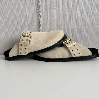 All Saints Juno Mule in Parchment White