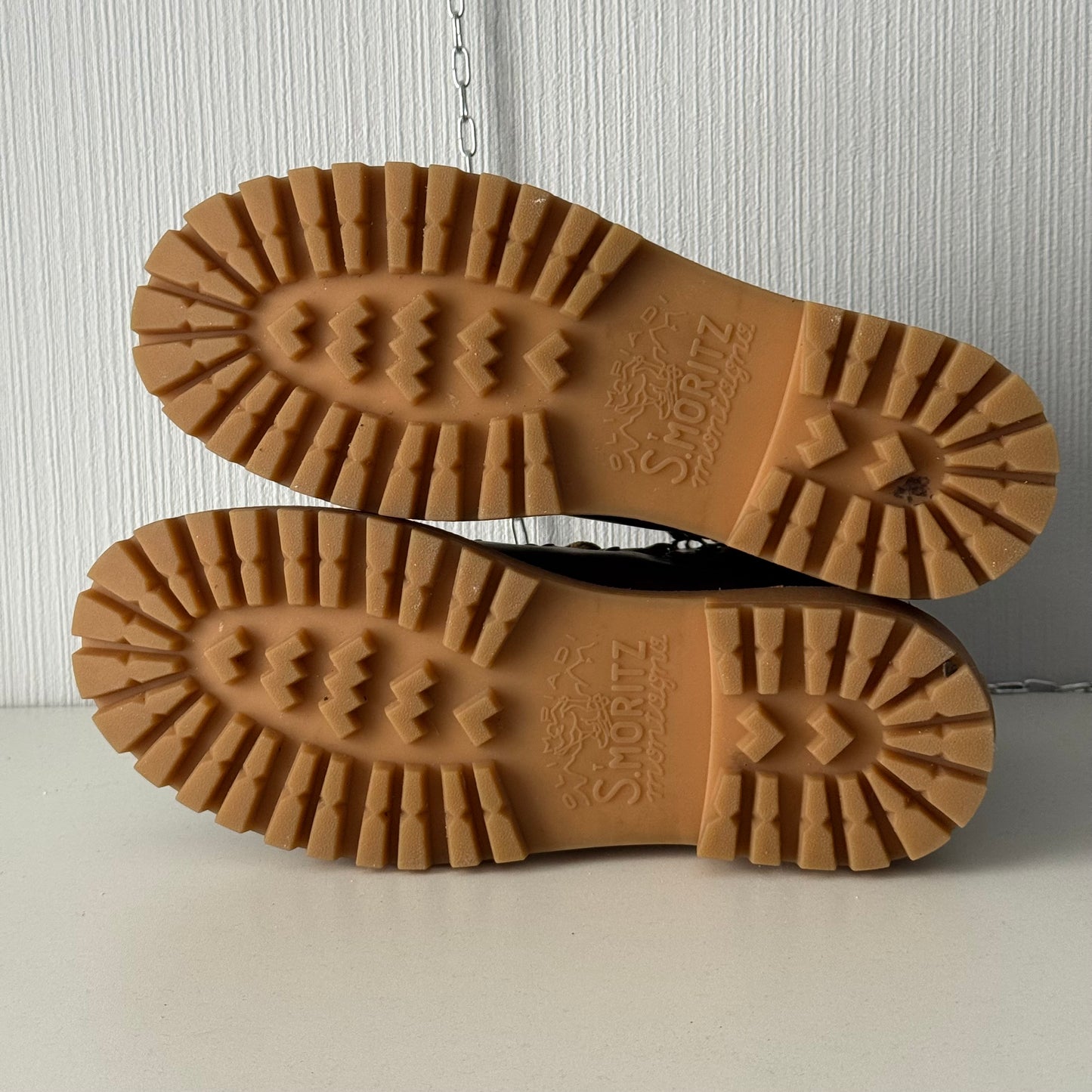 Prada Hike Laced Boots in Brown Leather