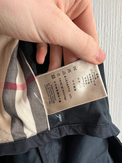 Burberry London Kensington Navy Cotton Trench Coat